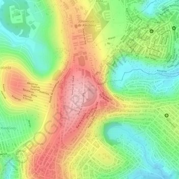 Mont Amba topographic map, elevation, terrain