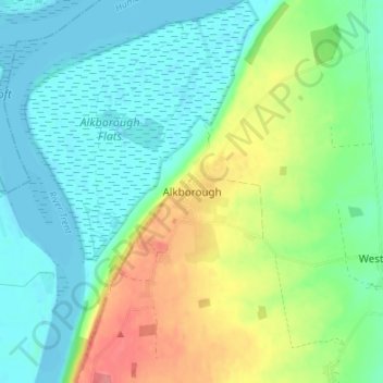 Alkborough topographic map, elevation, terrain