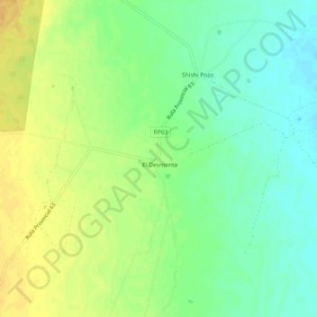 El Desmonte topographic map, elevation, terrain