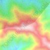 2400m topographic map, elevation, terrain