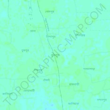 Kundapur topographic map, elevation, terrain