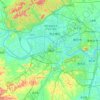 江南区 topographic map, elevation, terrain