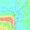 Muara Komam topographic map, elevation, terrain