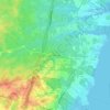 Waretown topographic map, elevation, terrain