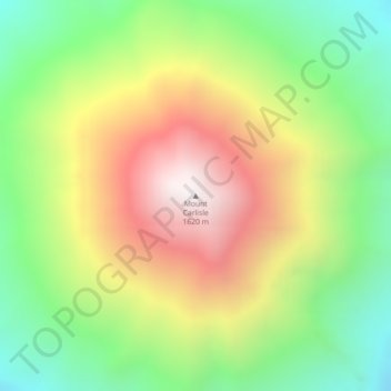 Mount Carlisle topographic map, elevation, terrain