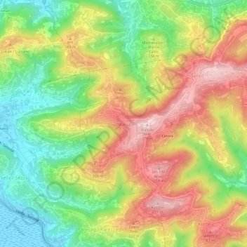 Malija / Malio topographic map, elevation, terrain