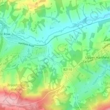 Little Parrock topographic map, elevation, terrain