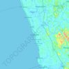 Kalutara topographic map, elevation, terrain