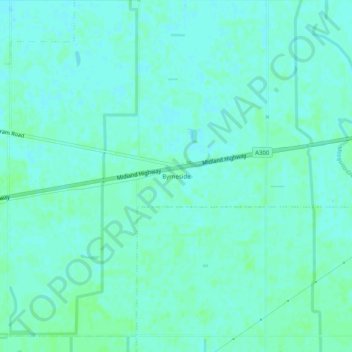 Byrneside topographic map, elevation, terrain