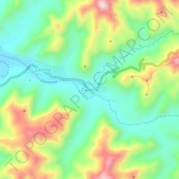 Zarema topographic map, elevation, terrain