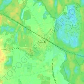 Smārde topographic map, elevation, terrain