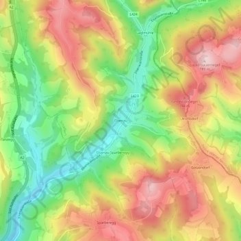 Elsenau topographic map, elevation, terrain