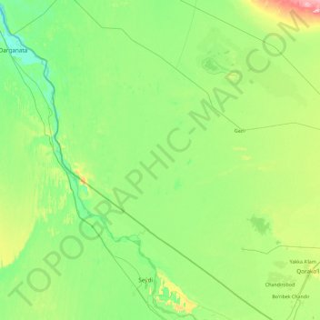 Qorako’l tumani topographic map, elevation, terrain