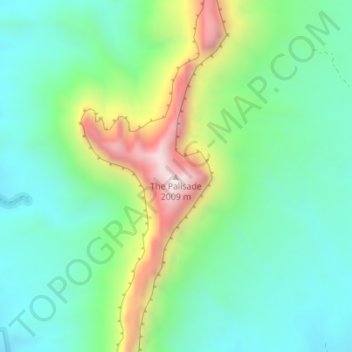 The Palisade topographic map, elevation, terrain