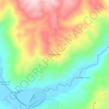 Pilmaiquenco topographic map, elevation, terrain