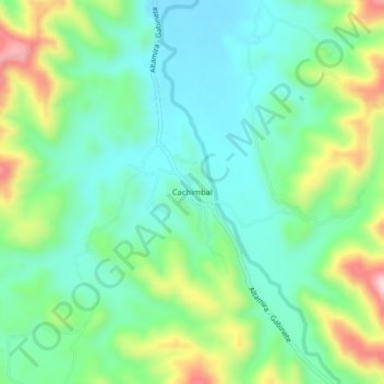 Cachimbal topographic map, elevation, terrain