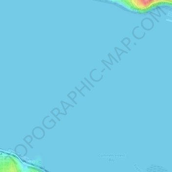 Commencement Bay topographic map, elevation, terrain