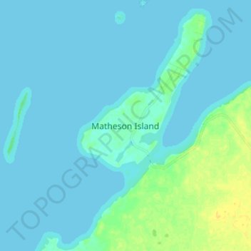 Matheson Island topographic map, elevation, terrain