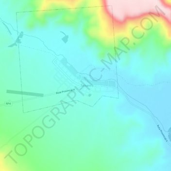 Telsen topographic map, elevation, terrain