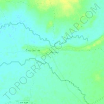 Ban Kho Yai topographic map, elevation, terrain