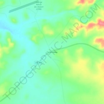 Carta Valley topographic map, elevation, terrain