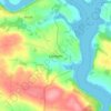 Llangwm topographic map, elevation, terrain