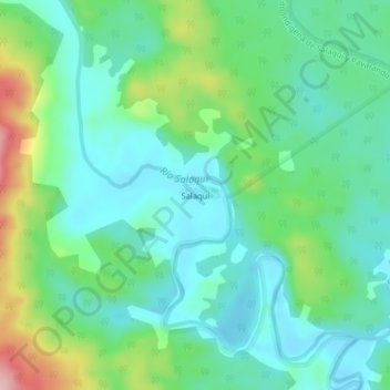 Salaquí topographic map, elevation, terrain