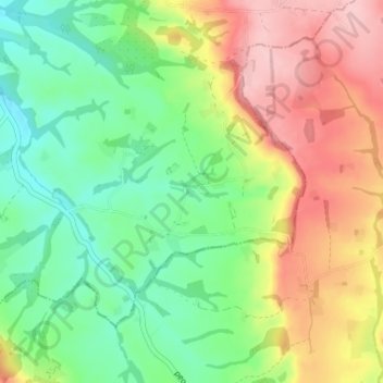 Stoke Bliss topographic map, elevation, terrain