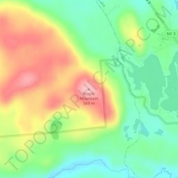 Maple Mountain topographic map, elevation, terrain