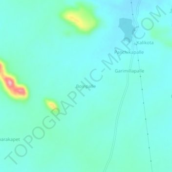 Boinpalle topographic map, elevation, terrain