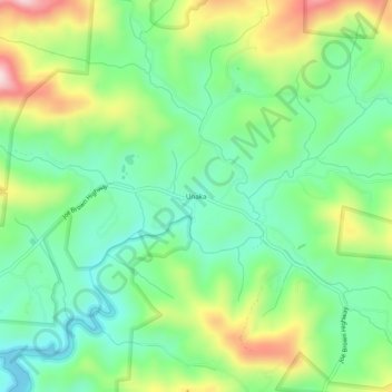 Unaka topographic map, elevation, terrain