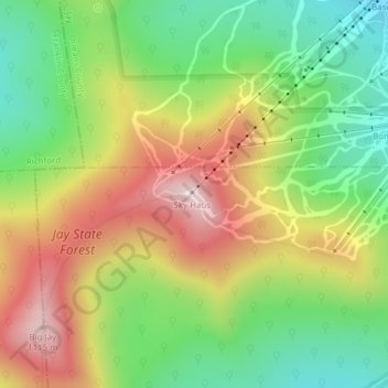 Jay Peak topographic map, elevation, terrain