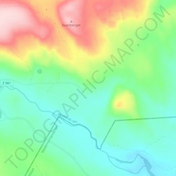 Bofors topographic map, elevation, terrain