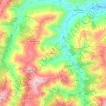 Ciarlotti topographic map, elevation, terrain