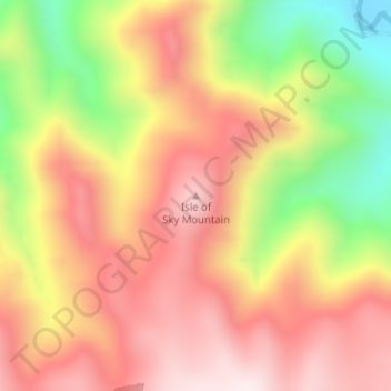 Isle of Sky Mountain topographic map, elevation, terrain