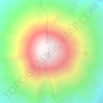 Sindoro topographic map, elevation, terrain