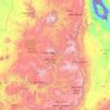 Amhara Region topographic map, elevation, terrain
