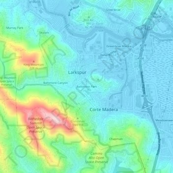 Baltimore Park topographic map, elevation, terrain