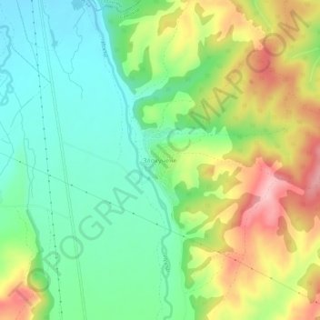 Zlokuchene topographic map, elevation, terrain