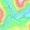 Union de los rios Chambo y Patate topographic map, elevation, terrain