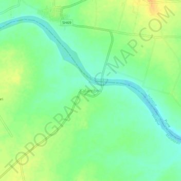 Kalamboli topographic map, elevation, terrain