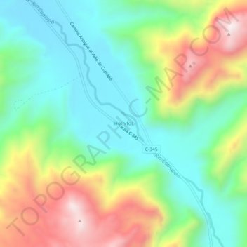Hornitos topographic map, elevation, terrain