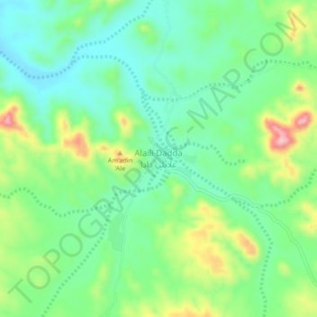 Alaili Dadda` topographic map, elevation, terrain