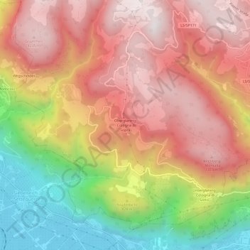 Oberglaning - Cologna di Sopra topographic map, elevation, terrain