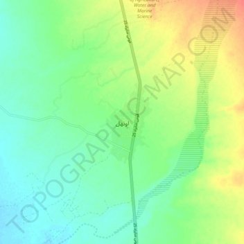 Uthal topographic map, elevation, terrain