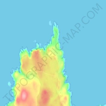 Totegan topographic map, elevation, terrain