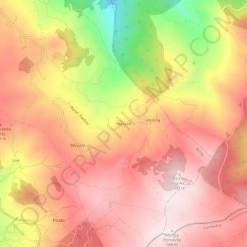 Mancini topographic map, elevation, terrain