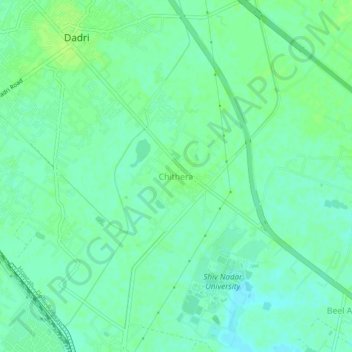 Chithera topographic map, elevation, terrain