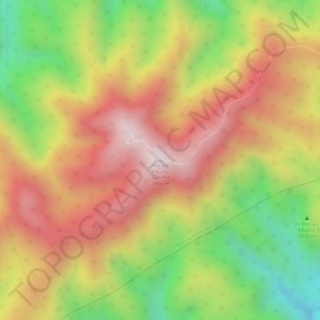 Mount Eburru Summit topographic map, elevation, terrain