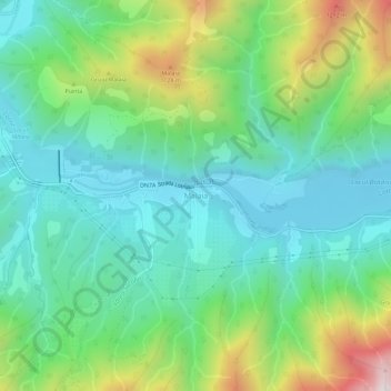 Malaia topographic map, elevation, terrain